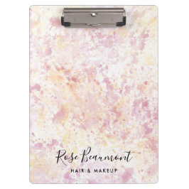 Moderne rosa gelbe Farbschrift-Zwischenablage Klemmbrett