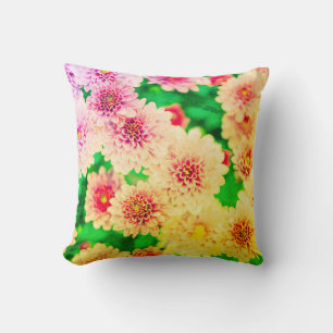 Moderne rosa gelbe Feder blumenkissen Kissen