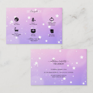 Moderne rosa Girly Gradient Juwelierpflege Busines Visitenkarte