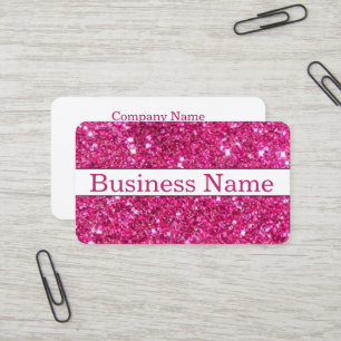 Moderne rosa glitzernde individuelle Personalisier Visitenkarte