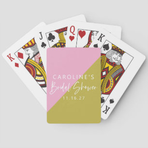 Moderne rosa grüne Farbkombination - individuelle  Spielkarten