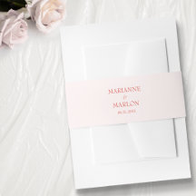 Moderne rosa Herzen '2 werden 1' Hochzeit
