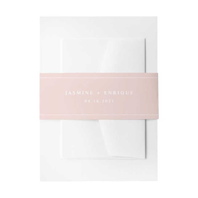 Moderne Rosa Hochzeit Einladungsbanderole (Vorderseite Beispiel)