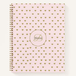 Moderne rosa Initialen Monogram elegant Notizbuch