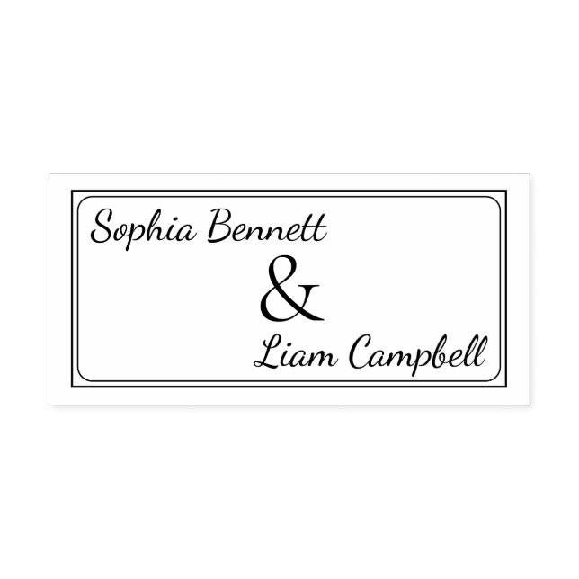 Moderne Rosa Kollektion Braut und Bräutigam Permastempel (Design)