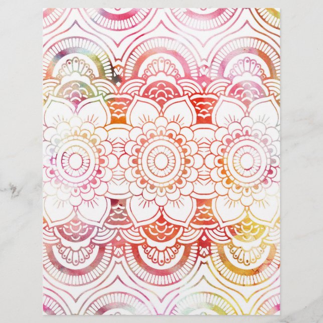 Moderne Rosa Korallenflorala Flyer (Vorne)