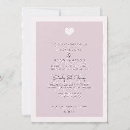 Moderne rosa Liebe Herzenslust Einladung