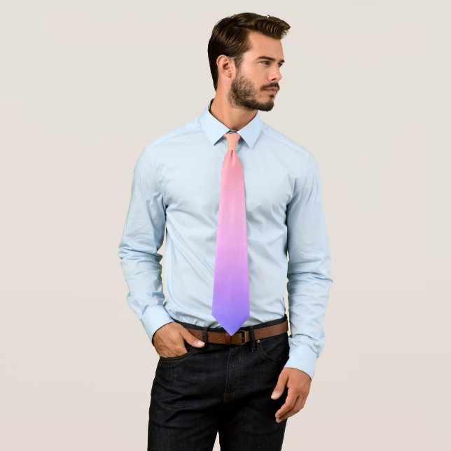 Moderne rosa Lila Ombre Gradient Neck Tie Krawatte (Beispiel)