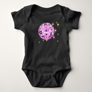 Moderne rosa Lila Retro Diskothek Bellinzona Baby Strampler