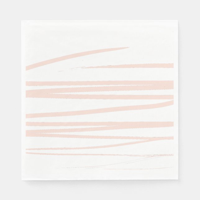 Moderne rosa Linien, Abstrakte Kunst Serviette (Vorderseite)
