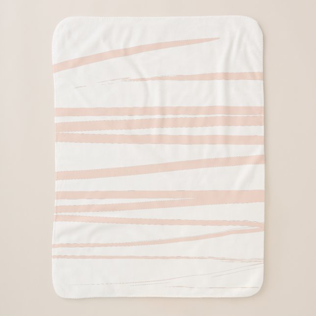 Moderne rosa Linien, Abstrakte Kunst Sherpadecke (Vorderseite)