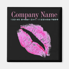 moderne Rosa Lippen Makeup Artist Kosmetologe Magnet