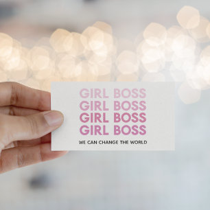 Moderne rosa Mädchenboss Geschenk für Mädchen Visitenkarte