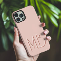 Moderne rosa Monogramm-Initialen zeitgemäß
