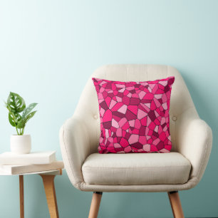 Moderne rosa Mosaikmuster Kissen