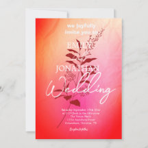 Moderne rosa-orangefarbene Aquarell-Typografie