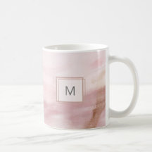 Moderne, rosa Pastellfarben Pinselstriche Tasse