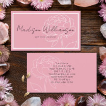 Moderne rosa Pfingstrose Floral Spa Stylistin Ther