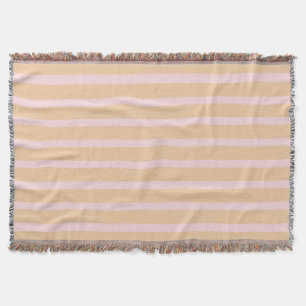 Moderne rosa-pfirsich-gestreift decke