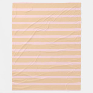 Moderne rosa Pfirsich-Taffy-gestreifte Fleece-Deck Fleecedecke