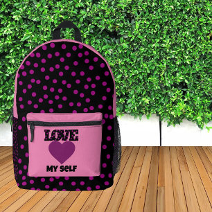 Moderne rosa Polka Dots Bedruckter Rucksack