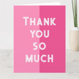 Moderne rosa Pop Art Danke Karte