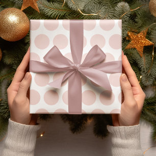Moderne rosa Punkte Weihnachtspapier Geschenkpapier