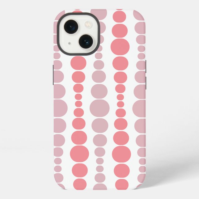 Moderne rosa Rechtecke iPhone Hülle (Rückseite)