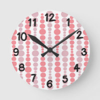 Moderne rosa Rechtecke rund Uhr