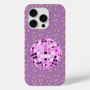 Moderne rosa Retro Diskothek Ball Lila Case-Mate iPhone Hülle