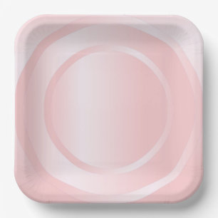 Moderne rosa Rose Gold Trendy Elegante Farbe Pappteller