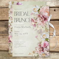 Moderne rosa Rosen & Lilien Grüner Bridal Brunch
