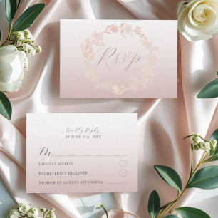 Moderne rosa RSVP-Kalligrafie-Hochzeitskarte RSVP Karte