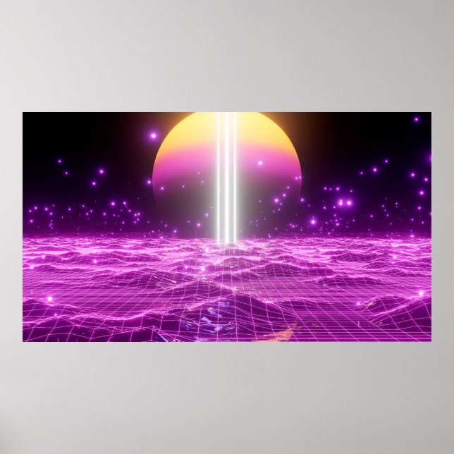 Moderne Rosa Scali Pop Kunstszene3 Poster (Vorne)