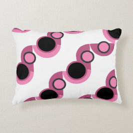 Moderne rosa, schwarz und grau dekokissen