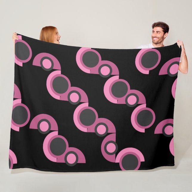 Moderne rosa, schwarz und grau fleecedecke (Beispiel)