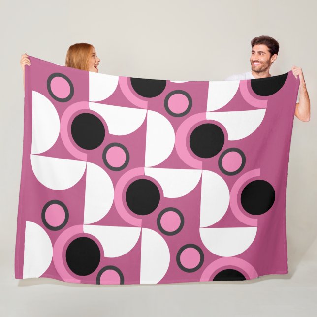 Moderne rosa, schwarz und grau fleecedecke (Beispiel)