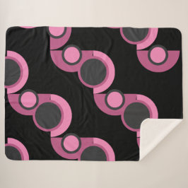 Moderne rosa, schwarz und grau sherpadecke