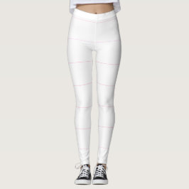 Moderne rosa, schwarz und weiß Streifen Leggings