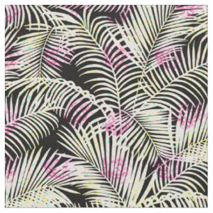 Moderne rosa Schwarz-weiße tropische Palme mit Stoff