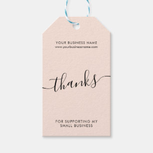 Moderne rosa schwarze Drehbuchfirma Vielen Dank Geschenkanhänger