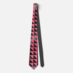 Moderne rosa schwarze metallische glänzende geomet krawatte
