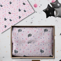 Moderne rosa schwarze süße Halloween Boo Geist