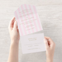 Moderne rosa Streifen Elegante Hochzeit