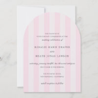 Moderne rosa Streifen Elegante Hochzeit