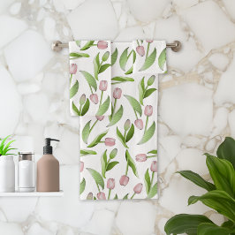 Moderne rosa Tulip Badhandtuch Set