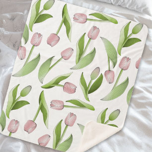 Moderne rosa Tulip Sherpadecke