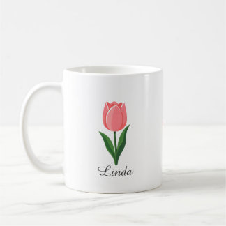 Moderne rosa Tulpenblume Kaffeetasse