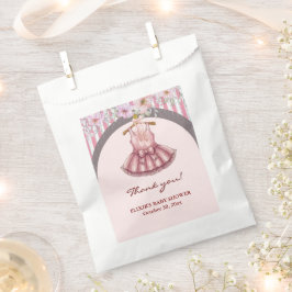 Moderne rosa Tutu Ballerina Ballet Girl Babydusche Geschenktütchen