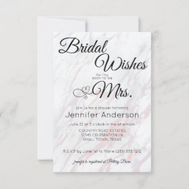 Moderne Rosa- und Graudusche - Einladung